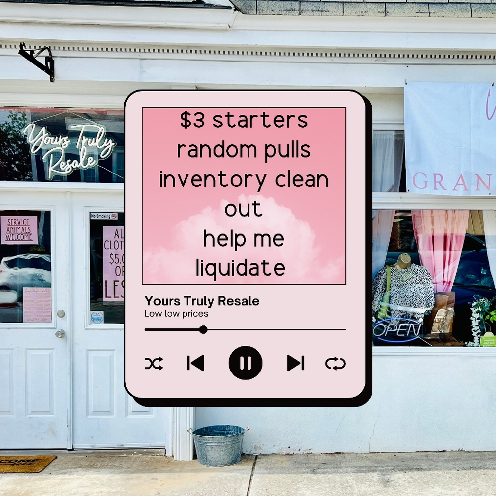 $3 $4 starters and random pulls all varietys of clothes for all genders